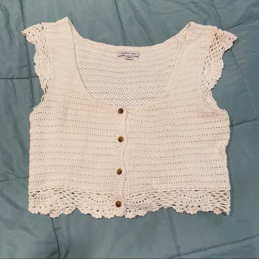 American Eagle Crochet Top